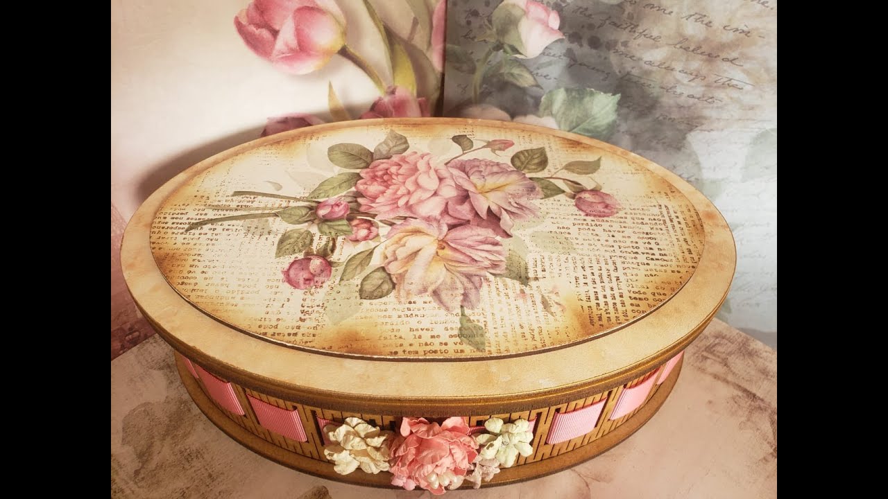 Decoupagem vintage / Marmorizado