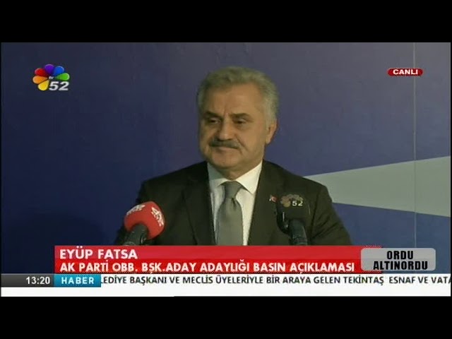 12/11/2018 EYÜP FATSA OBB BAŞKAN ADAY ADAYLIĞI AÇIKLAMASI