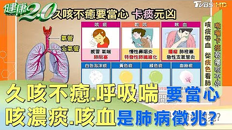 冬季久咳.呼吸喘 咳濃痰.咳血恐是肺病徵兆? 健康2.0 - 天天要聞