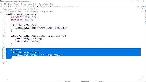 Java 68: Child class explicitly calls a parent’s constructor and toString() using the super keyword