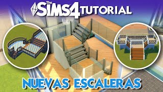 NUEVAS ESCALERAS CON NIVELES Y FORMAS  Los Sims 4 Tutorial