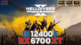 Helldivers 2 | RX 6700 XT + i5 12400F | 1080p, 1440p, 4k benchmarks