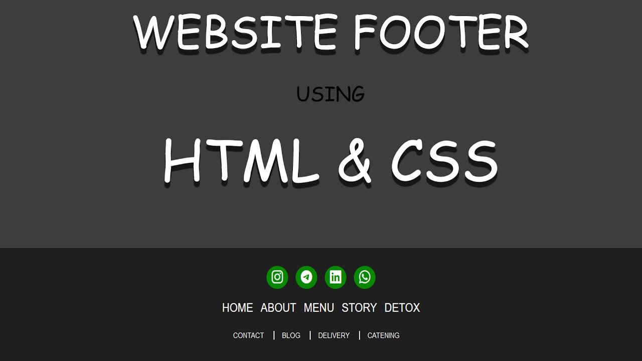 website footer design | html and css website design - YouTube