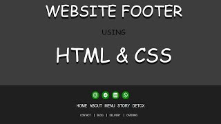 website footer design | html and css website design