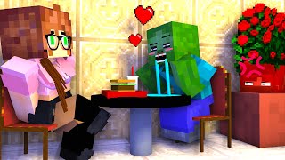 Monster School : ZOMBIE FIRST DATE WITH GIRL Minecraft Animation