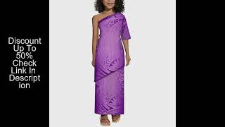 Polynesian Design Puletasi Two-Piece Girls' Sleeveless Top With Sloping Shoulder And Maxi Dress Samo