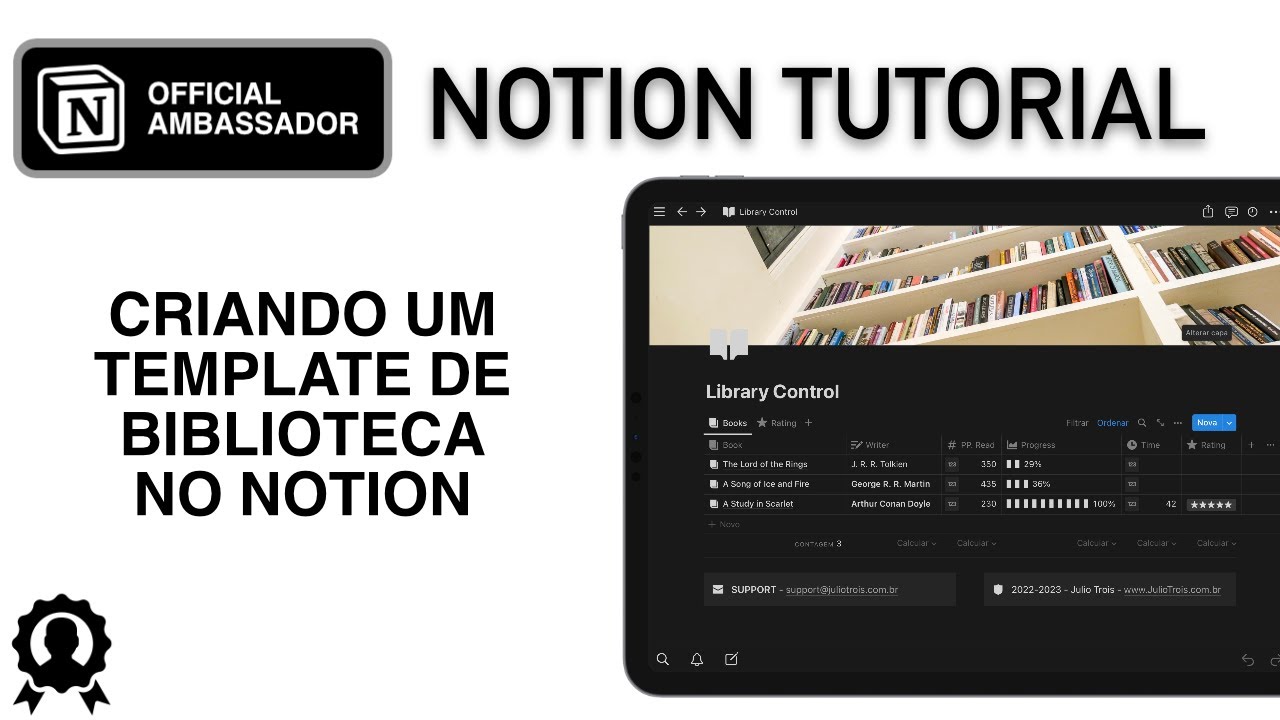 Library Control Format Tutorial - Criando um Template de Biblioteca no Notion - YouTube
