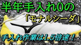 モナルシーダの手入れ！(サッカースパイク、人工皮革、モナルシーダneo pro、マイクロファイバー)！