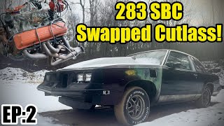 Budget Build 283 Chevy Swapped in an Olds Cutlass! EP:2 (Exhaust, Power Steering, Timing)
