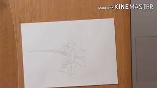 Painting a pink flower