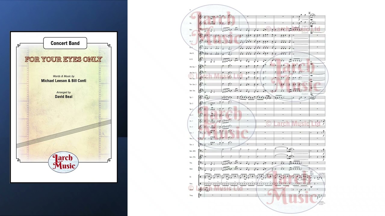 LMAM099 For Your Eyes Only for Concert Band (Trumpet Solo) - COMP. : Leeson & Conti ARR. : Beal