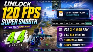 Bgmi 120 Fps  4.4 Smooth Config File 💥 | Lag Fix + 90 FPS + Extreme Graphics 💫 IPHONE FEEL FILE