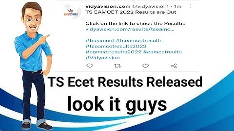 TS Ecet Results Released || look it || #tsecet2022