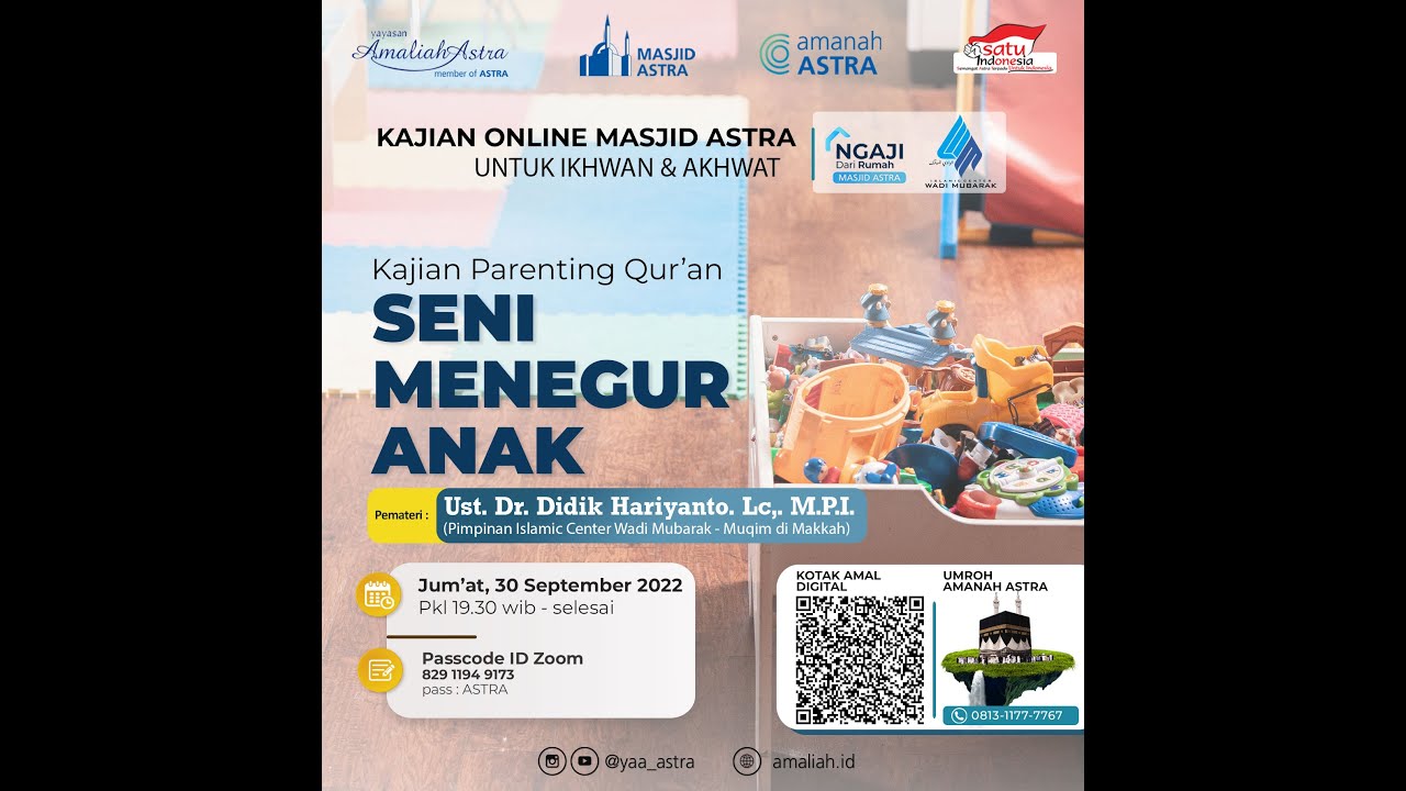 Kajian Parenting Qur'an | "Seni Menegur Anak" | Ust Didik Hariyanto, Lc