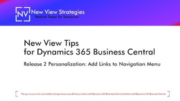 BC Tips: Release 2 Personalization - Add Links to Navigation Menu
