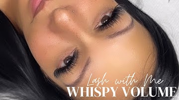 WHISPY VOLUME FULL SET| LASH WITH ME | HOW TO WHISPY LASHES