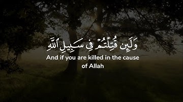 ولئن قتلتم في سبيل الله أو متم لمغفرة من الله ورحمة ..| ادريس ابكر - سورة آل عمران ١٥٧ - ١٦٠