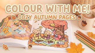 COLOR WITH ME 🎃 🍂 I COZY FALL ASMR VIDEO 🍁✨I relax and unwind while drinking fall tea ☕️ 