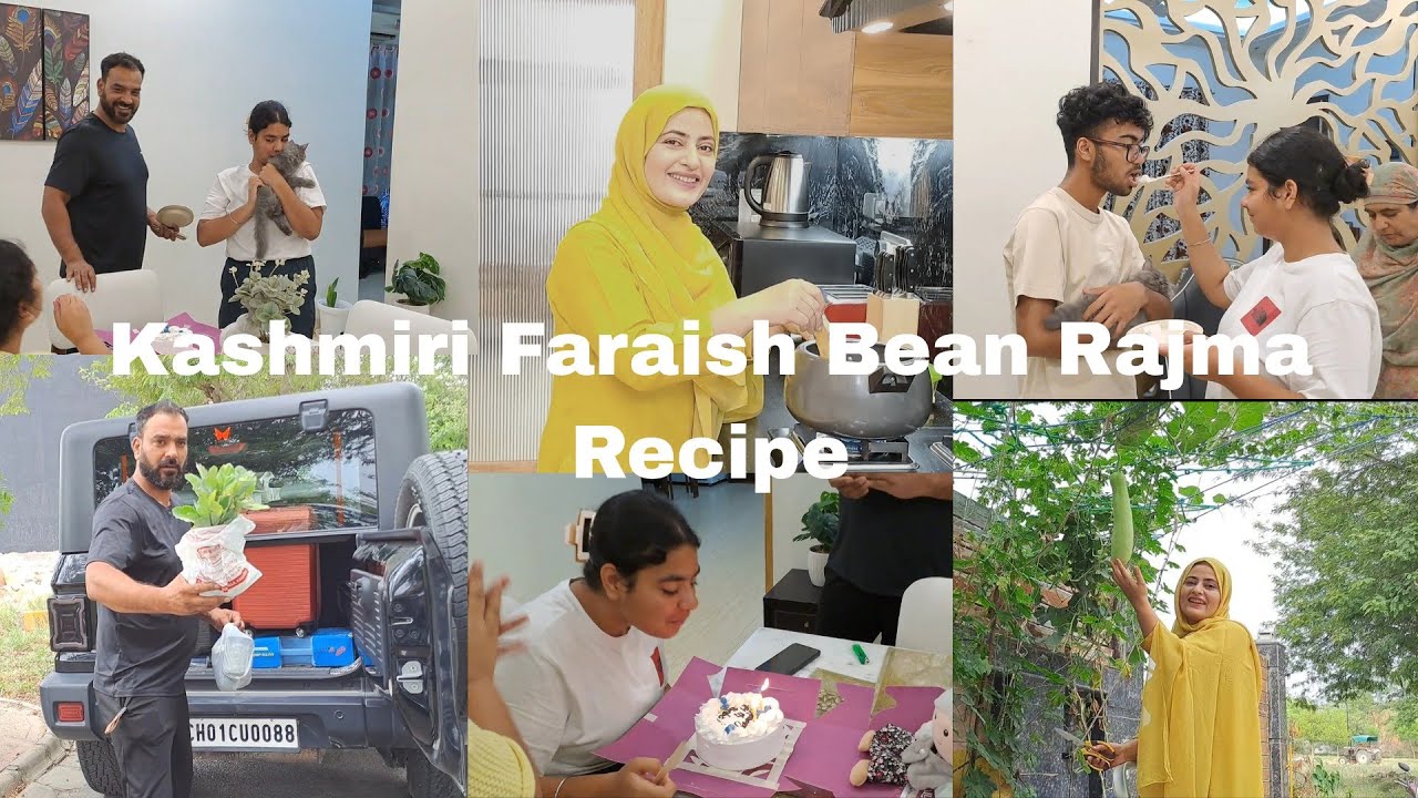 Kashmiri Faraish Bean Rajma Recipe|| Kashmir se Bacche Wapas Birthday Celebration 