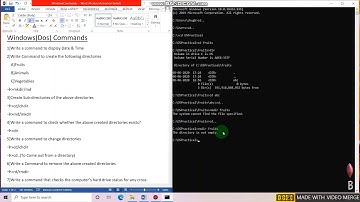 Operating System Practical - Windows Commands | Sem1 FYBSC(IT) OS Practical
