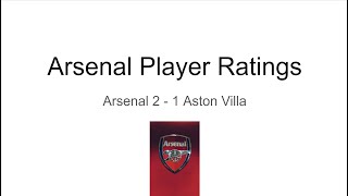 Arsenal Player Ratings: Arsenal 2-1 Aston Villa