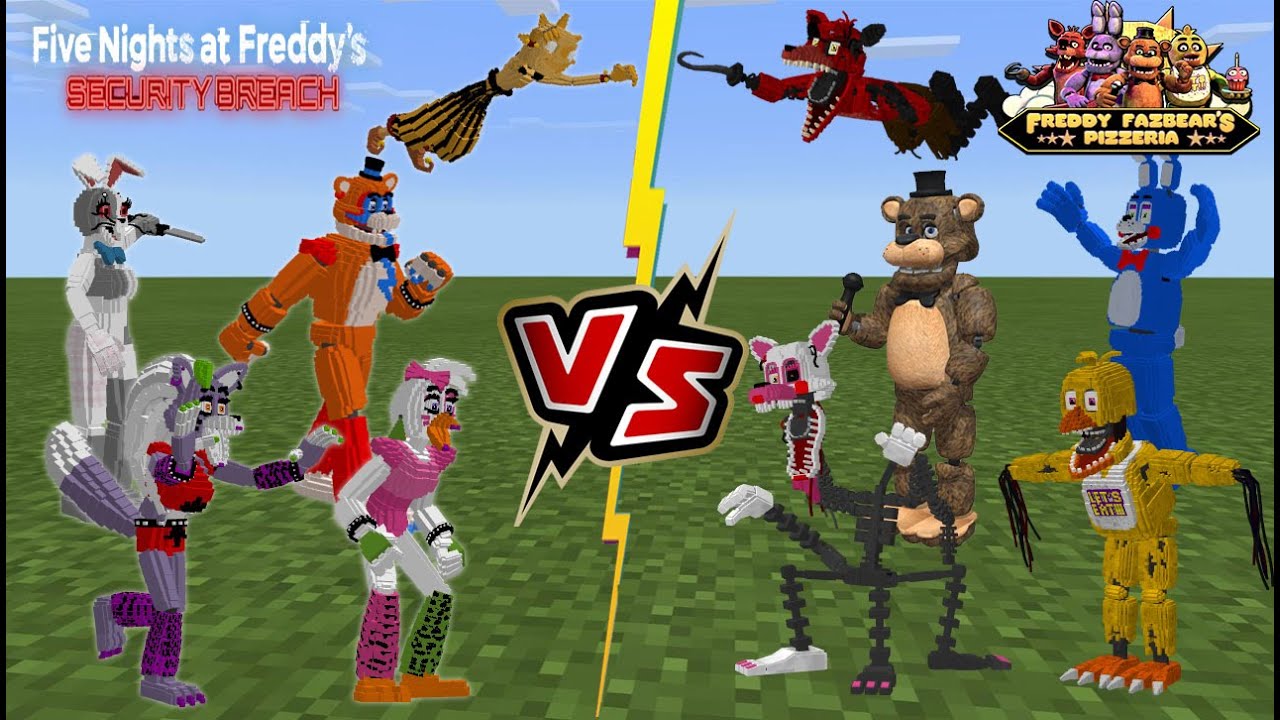 ALL FNAF 1-9 SECURITY BREACH ANIMATRONICS SIZE COMPARISON in Garry's Mod! (Five  Nights at Freddy's) 