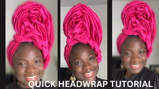 🔥QUICK & EASY HEADWRAP TUTORIAL / RAW SILK HEADWRAP