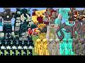 WARDENS ALLIANCE Vs GOLD &amp; IRON &amp; DIAMOND &amp; NETHERITE ALLIANCE MOBS BATTLE MINECRAFT