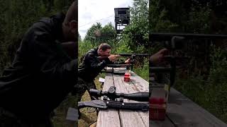 Пулевая стрельба из 12 - го калибра MP - 43 на дистанцию 100 м. #bullet#hunting#shorts#viralvideo