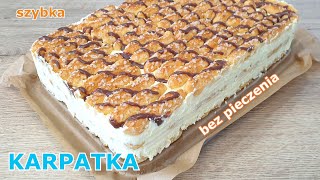 Szybka KARPATKA / KREMÓWKA bez pieczenia 🍰 przepyszne ciasto w kilka minut 👍 Sprint Cooking