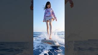 Ai-Generated Giant Girl Vs Cruise Ship Epic Ocean Stomp