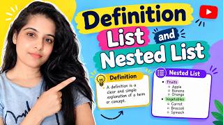 Definition List and Nested List in HTML || HTML Basic Course for Beginners || Web Designing News