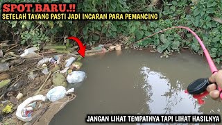 SPOT MEWAH.!! PEMANCING TIDAK MENYADARI BAHWA DI TUMPUKAN SAMPAH INI BANYAK IKAN NGUMPUL CARI MAKAN