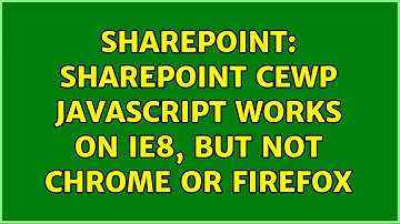 Sharepoint: SharePoint CEWP Javascript works on IE8, but not Chrome or Firefox