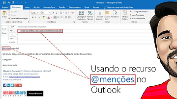 Como marcar alguém no E-mail com?