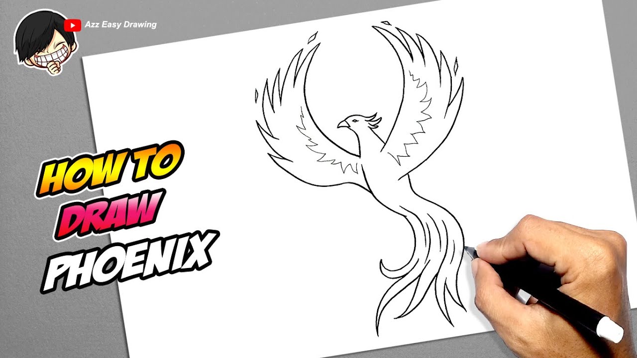 Phoenix Drawing  How To Draw A Phoenix Step By Step