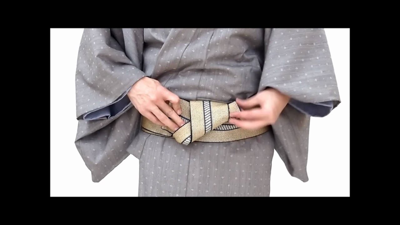 男の着物着付け 角帯貝の口編 Proper Way Of How To Wear Kimono Yukata For Men Youtube