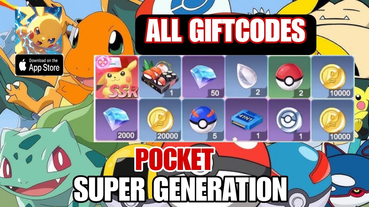 Pocket Super Generation & All 9 Giftcodes | 9 Free Codes Pocket