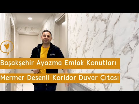 Mermer Desenli Duvar Kağıdı I Koridor Duvar Çıtası I Dekonil Dekorasyon