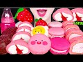 ASMR FAVORITE PINK DESSERT *MARSHMALLOW POP, BABY BOTTLE POP, STRAWBERRY RICE CAKE 먹방 EATING SOUNDS