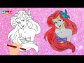 Cara Menggambar Ariel Mermaid || Kartun anak