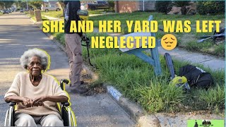 DISABLED and forgotten this homeowners LAWN was left NEGLECTED until she found me on GOOGLE.