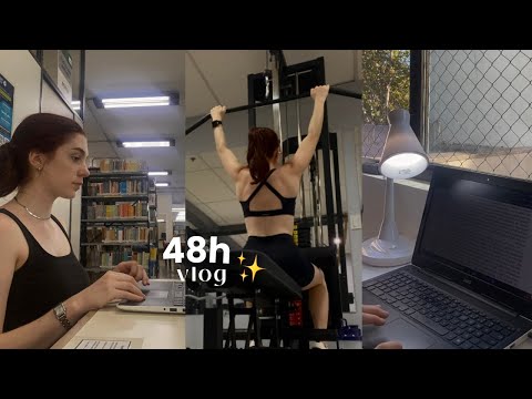 🧠 48h study vlog | dicas de como estudar, trabalhos de faculdade e afins 📝