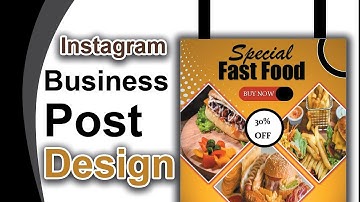Social Media Post design tutorial: Instagram fast food business post design idea in ms word || Post.