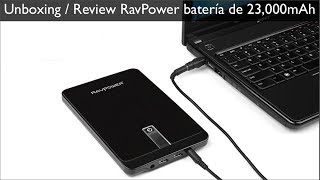 RavPower batería externa de 23,000mAh para Laptops, Tablets, Smartphones 