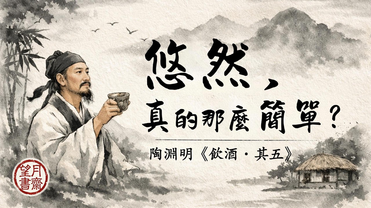 為了五斗米反覆掙扎的陶淵明，如何找回自己？《飲酒·其五》的人生醒悟｜望月書齋