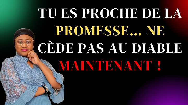"Tu Es Proche de la Promesse… Ne Cède Pas au Diable Maintenant !" Joëlle Gloria Kabasele