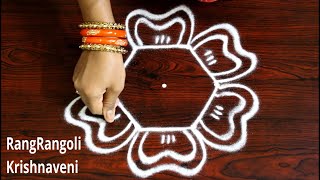 RangRangoli Krishnaveni: 3*2 dots Simple Rangoli Designs | Small Muggulu | Easy Daily Kolam screenshot 5