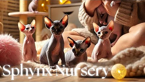 Watch the video about California Sphynx Cattery New Kittens are Introduced to Microgreens
