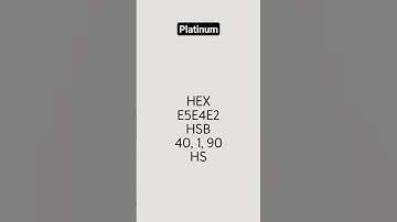 HTML Color Code Platinum | HEX Codes #html #asmr #hex #rgb